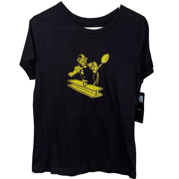 NFL Tops - NFL Team Apparel Women’s Pittsburgh Steelers black yellow t-shirt NWT (large)